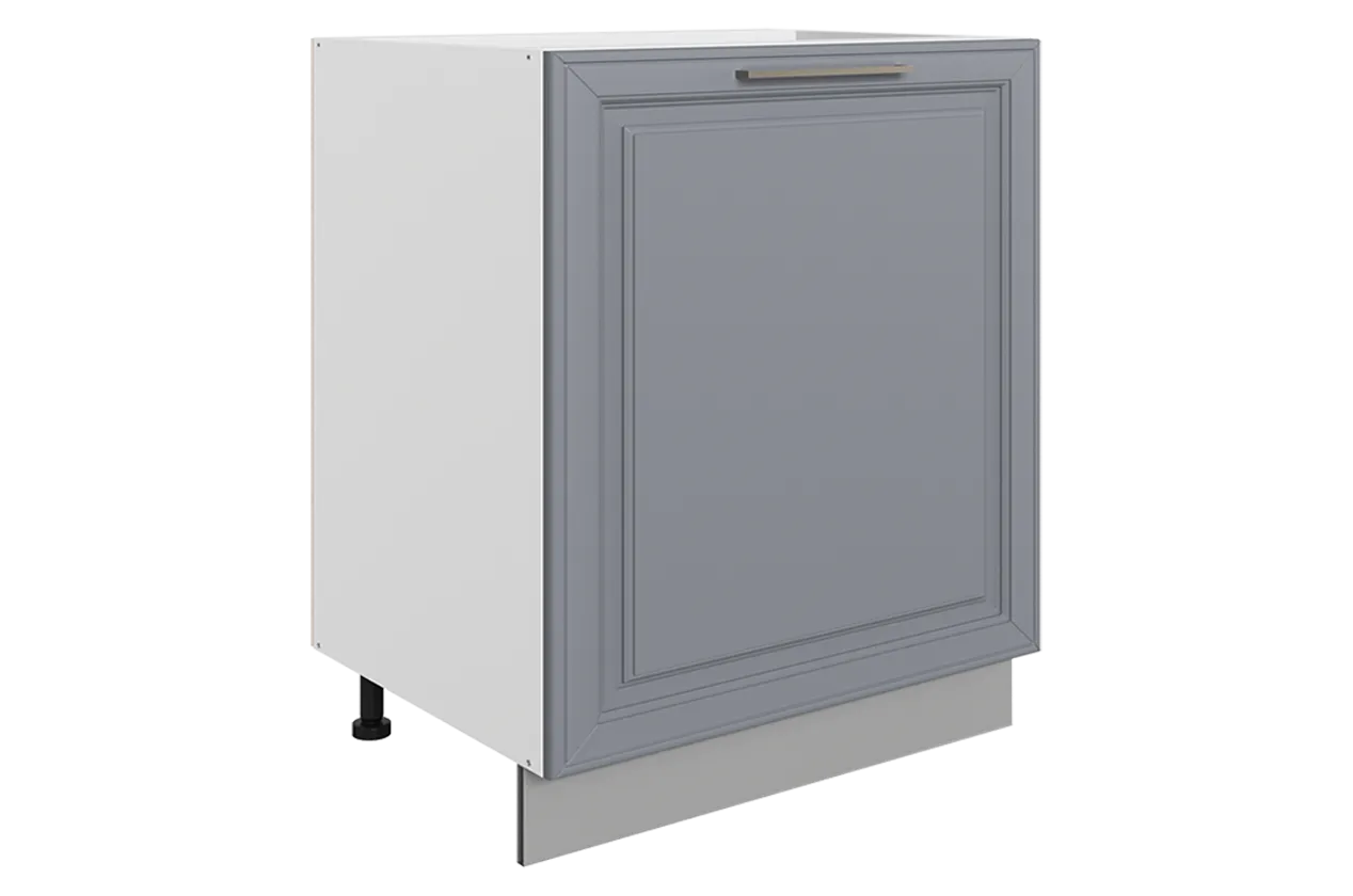 Мишель Шкаф рабочий L600 (1 дв. гл.) (эмаль) (белый/серый)