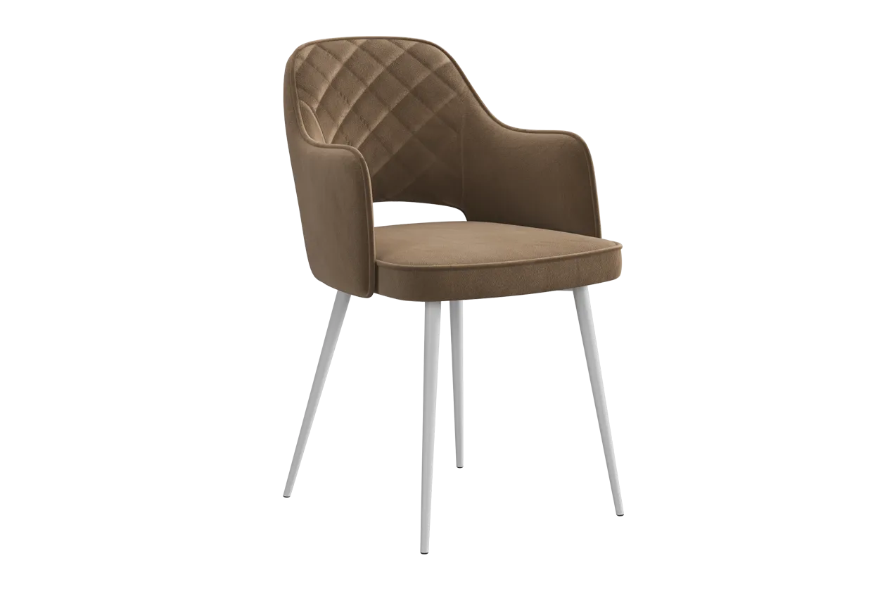 Стул Оксфорд Т1 (беж (велюр)/белый)