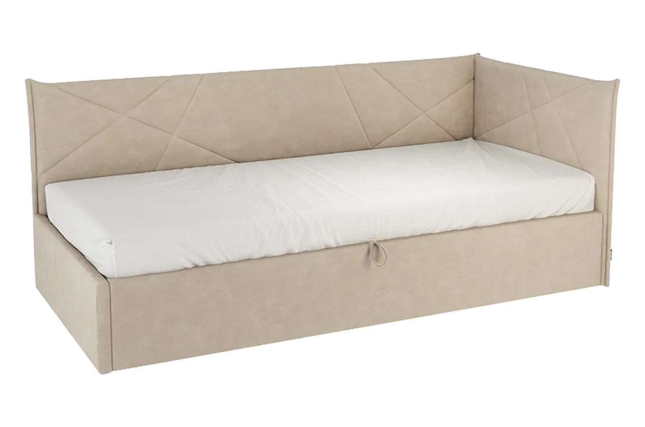Кровать с подъемным механизмом Бест (Тахта) 90х200 см (капучино (велюр))
